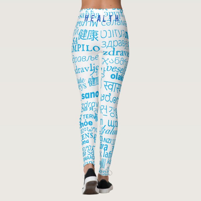 Health Text Leggings Multi Language Word (Back)