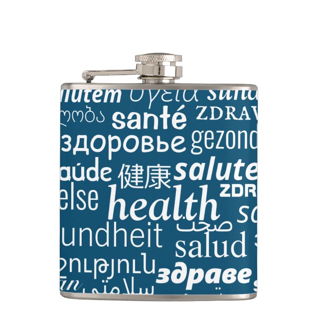 Health Text Multilingual Flask - Choose Colours (Front)