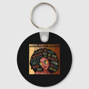 Health Therapist Afro Women Black History Month  Key Ring
