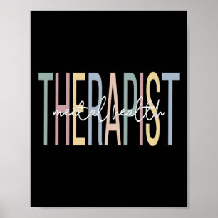 Health Therapist Boho Mental Health Therapy Poster