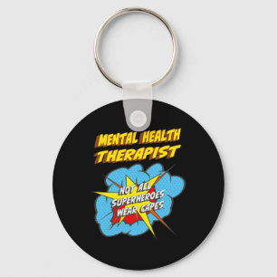 Health Therapist Fun Superhero Job  Key Ring