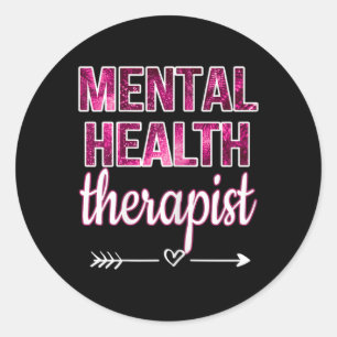 Health Therapist Mental Health Counsellor Therapy Classic Round Sticker