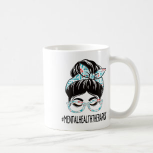 Health Therapist Week Appreciation Women Messy Bun Coffee Mug
