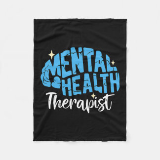 Health Therapy Student Psych Mental Health Therapi Fleece Blanket