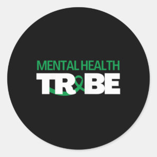 Health Tribe Mental Health Awareness  Classic Round Sticker