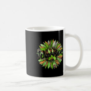 Health Warrior Leopard Sunflower Green Ribbon Retr Coffee Mug