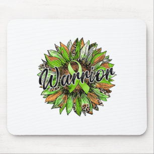 Health Warrior Leopard Sunflower Green Ribbon Retr Mouse Pad