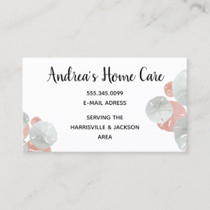 Health Worker Home Care Sand dollars Business Card