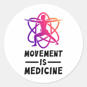 Health Yoga Exercise Rehabilitation Sports Medicin Classic Round Sticker