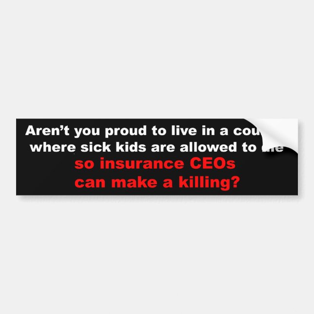 Healthcare Bumper Sticker (Front)