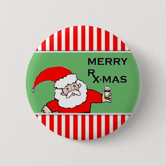 Healthcare Christmas 6 Cm Round Badge (Front)