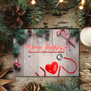 Healthcare Christmas Greetings with Love Holiday Card