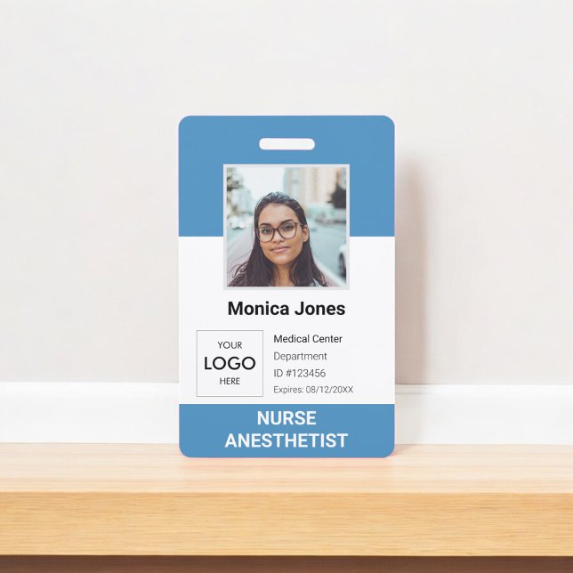 Healthcare Employee Photo ID Blue ID Badge (Creator Uploaded)