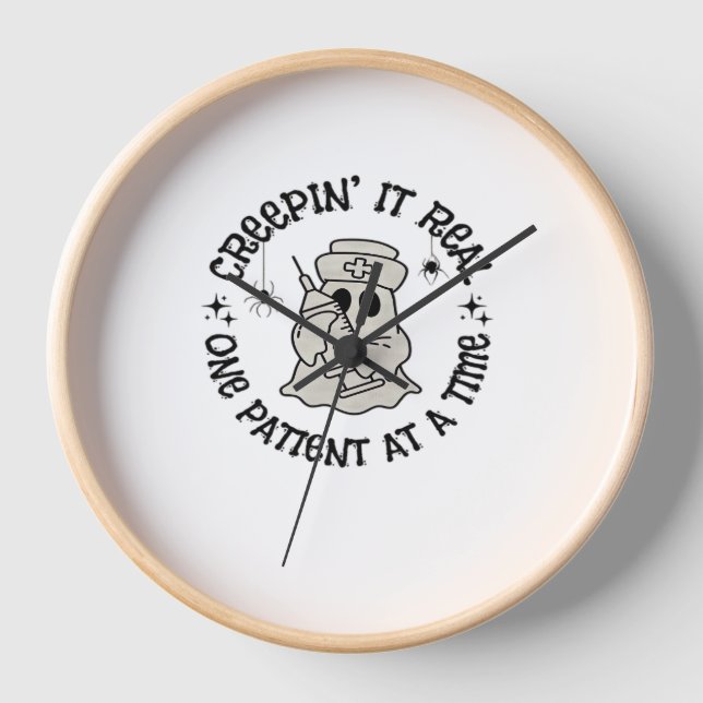Healthcare Halloween, Creeping It Real One Patient Clock (Front)