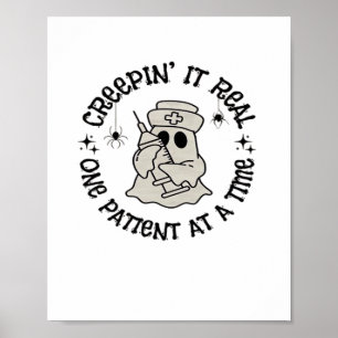 Healthcare Halloween, Creeping It Real One Patient Poster