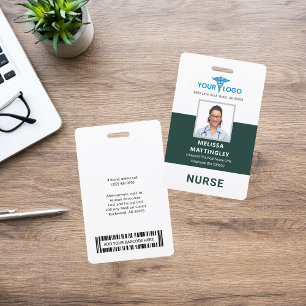 Healthcare Hospital Employee Logo and Photo ID Badge