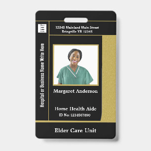 Healthcare Hospital Worker ID Identification Card  Badge