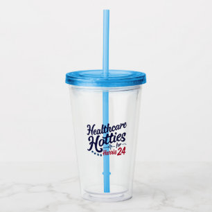 Healthcare Hotties for Harris 24 Election Kamala Acrylic Tumbler