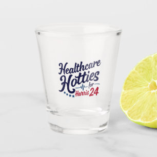 Healthcare Hotties for Harris 24 Election Kamala  Shot Glass