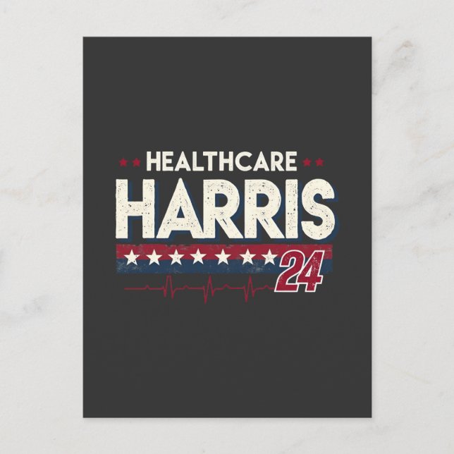 HealthCare Hotties For Harris 24 Kamala Walz Nurse Postcard (Front)