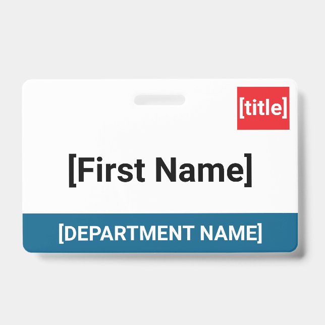 Healthcare ID Badge (Front)
