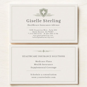 Healthcare Insurance Advisor Business Card