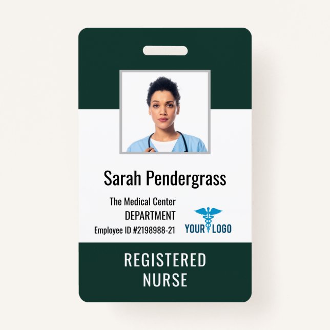 Healthcare Medical Centre Staff Photo ID ID Badge (Front)