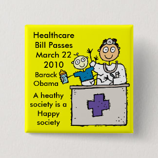 HEALTHCARE PASSES 15 CM SQUARE BADGE