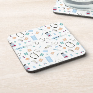 Healthcare Physician Medical Supplies Pattern Coaster