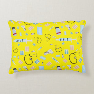 Healthcare Physician Medical Supplies Pattern Decorative Cushion
