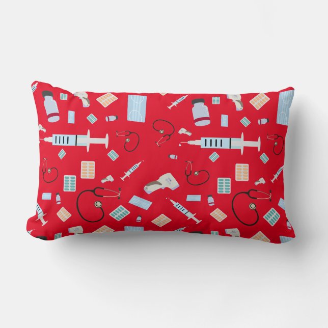 Healthcare Physician Medical Supplies Pattern Lumbar Cushion (Front)