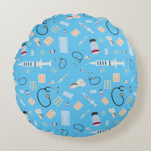 Healthcare Physician Medical Supplies Pattern Round Cushion
