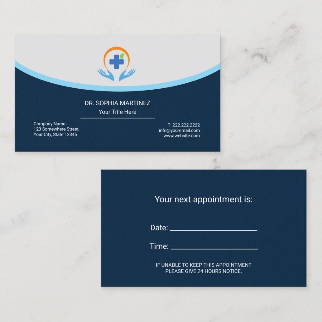 Healthcare Professional Appointment Card (Front/Back)