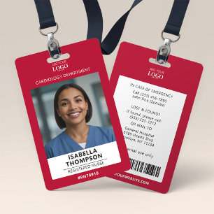 Healthcare provider Emergency Room Nurse Photo ID ID Badge