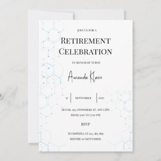 Healthcare Retirement  Modern Minimal invitation