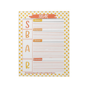 Healthcare Student SBAR Template Notepad