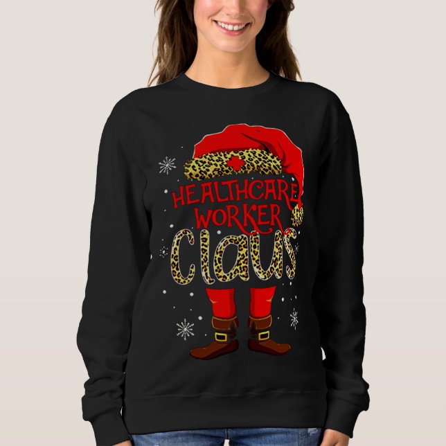 Healthcare worker Claus Leopard ELF Sweatshirt (Front)