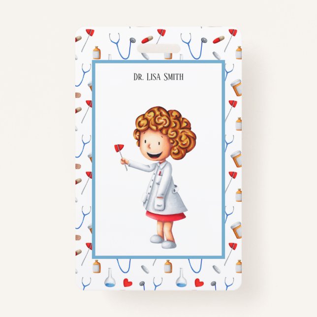 Healthcare Worker Doctor or Nurse Personalised ID Badge (Front)