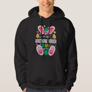 Healthcare Worker Teacher Bunny Easter Day Rabbit  Hoodie