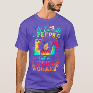 Healthcare Worker Tie Dye Favourite Nurse Easter T-Shirt