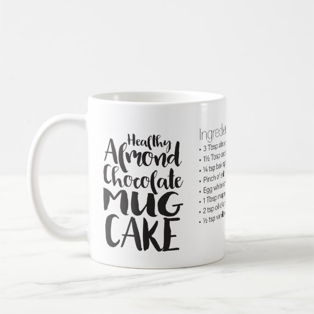 Healthy Almond Chocolate Mug Cake Recipe—reg mug (Left)