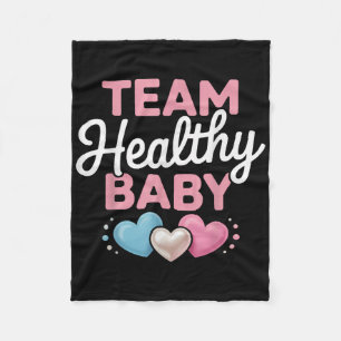 Healthy Baby Team New Parents Mum Dad Gender Revea Fleece Blanket