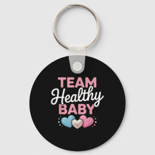 Healthy Baby Team New Parents Mum Dad Gender Revea Key Ring