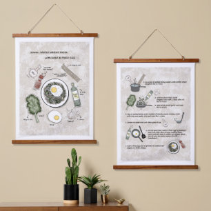 Healthy Breakfast Pasta Recipe Illustration  Hanging Tapestry