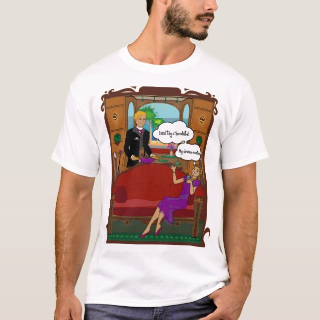 Healthy Chocolate on shirt front (Front)