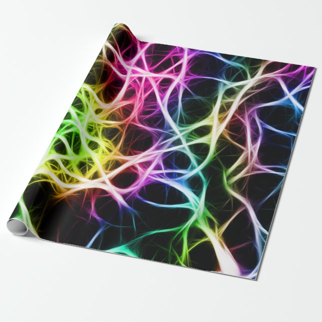 Healthy Colourful Neuron Wrapping Paper (Unrolled)