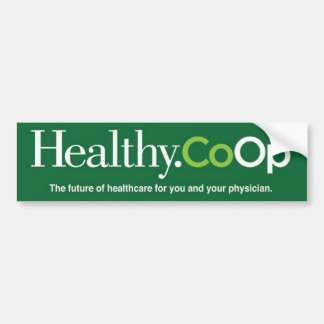 Healthy.Coop green bumpersticker Bumper Sticker