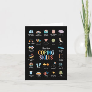 Healthy Coping Skills Psychologist Mental Health A Card