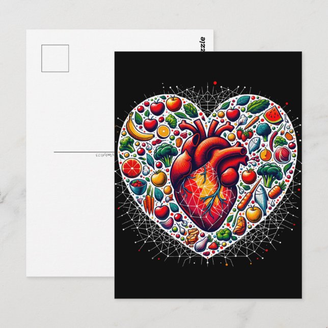 Healthy diet, Postcrossing Postcard (Front/Back)