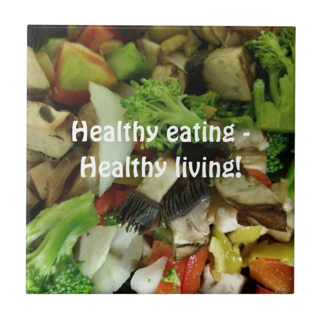 Healthy eating ceramic tile (Front)